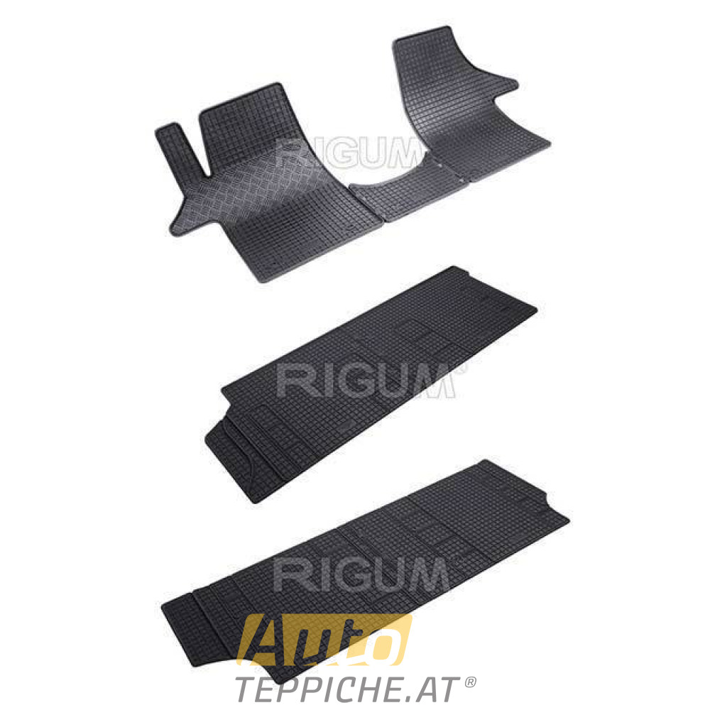 Gummi Fußmatten für VW T6 Multivan (alle drei Reihen) (2015-2019) - Gummimatten