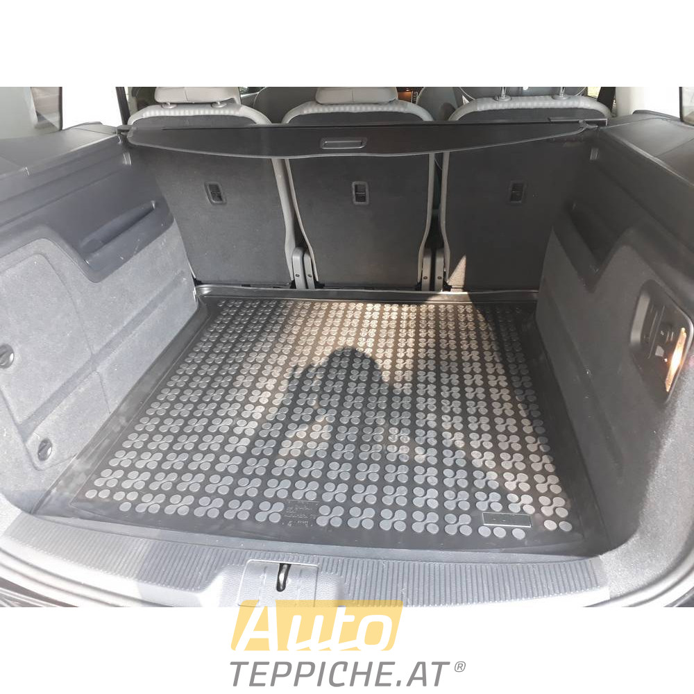 Gummi Kofferraumwanne für SEAT Alhambra 7-Sitzer - bei versenkter 3.  Sitzreihe (2010-)