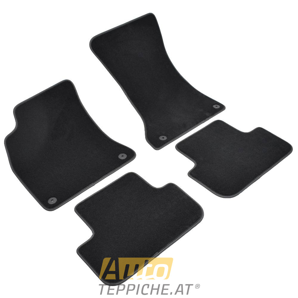 Auto Fußmatten für AUDI A4 IV B8 (2008-2016) original runde Befestigungsringe - Premium - Auto Fußmatten