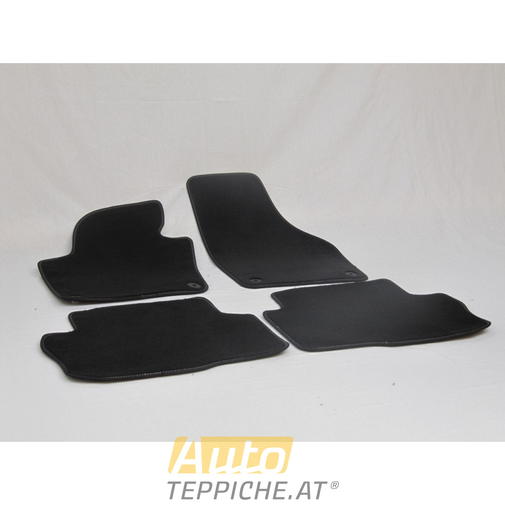 Auto Fußmatten für VOLKSWAGEN SHARAN II (zwei Reihen) 5 Sitze (2010-) original runde Befestigungsringe - Comfort - Auto Fußmatten