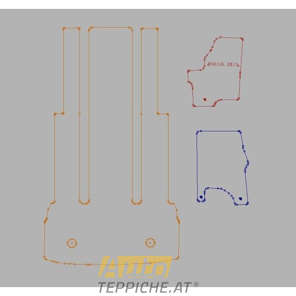 Auto Fußmatten für SSANGYONG RODIUS II (2013-) Metallringe - Premium - Auto Fußmatten